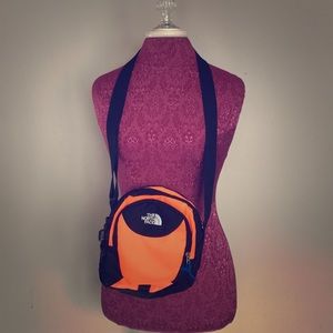 Northface cross body blaze orange bag